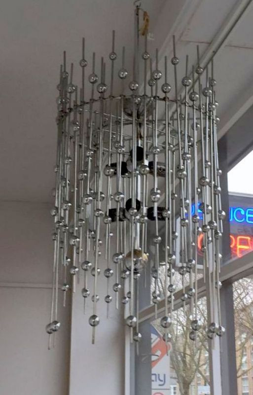 1960's Amazing Ceiling Light With Metal Spheres