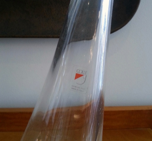 Late 1980s Crystal Soliflore vase by Mangiarotti 