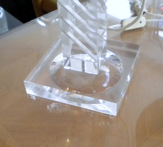 Table lamp in plexiglass