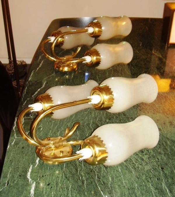 1950's Large Wall Lights attr. to Lumen