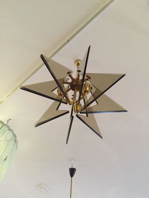 Elegant Late 1950's Cristal Art Ceiling Light