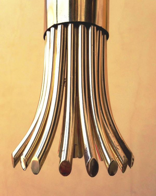 Stunning Late 1950's Brass Ceiling Light By Lumi Milano