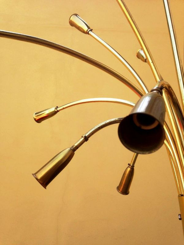 Stunning Late 1950's Brass Ceiling Light By Lumi Milano
