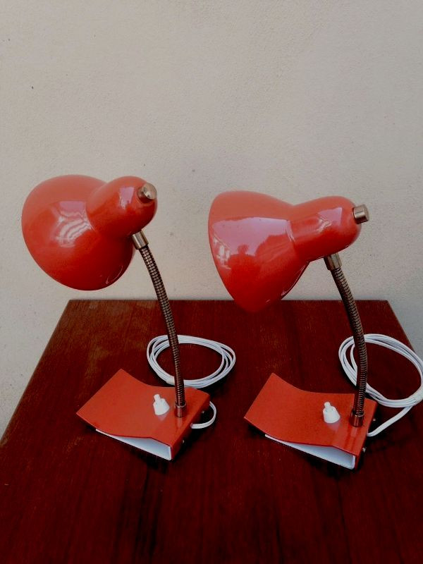 1960's "Stilnovo " Pair of Bed Side Table Lamps