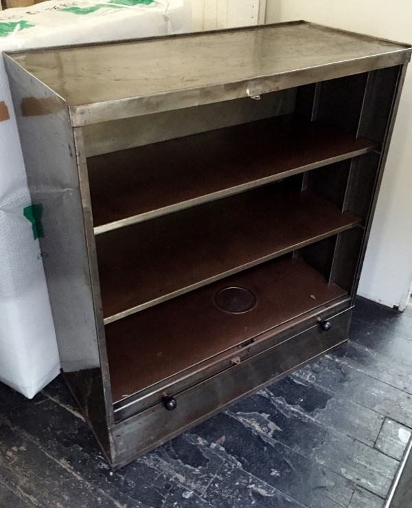 1940's Pair of French industrial rooltop cabinet