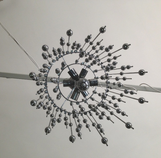 1960's Amazing Ceiling Light With Metal Spheres