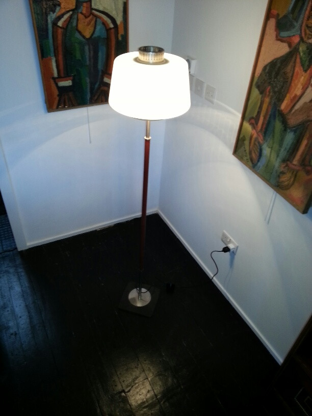 Stilnovo floor lamp with glass top