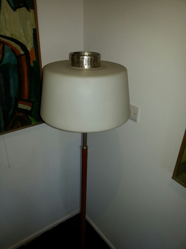 Stilnovo floor lamp with glass top