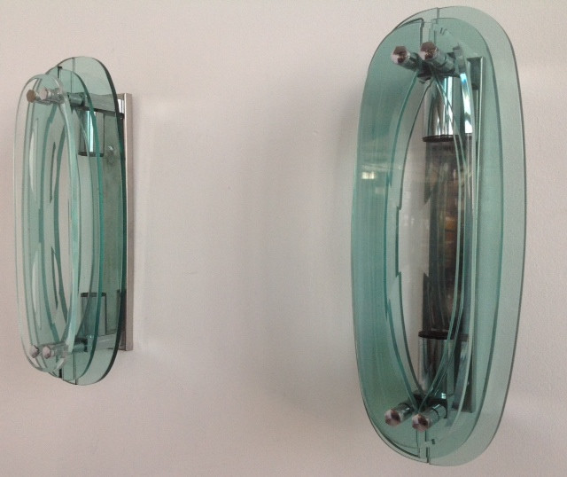 Pair of 1960's Appliques in glass 
