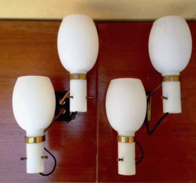 1950's Pair Of Stilnovo Wall Lights