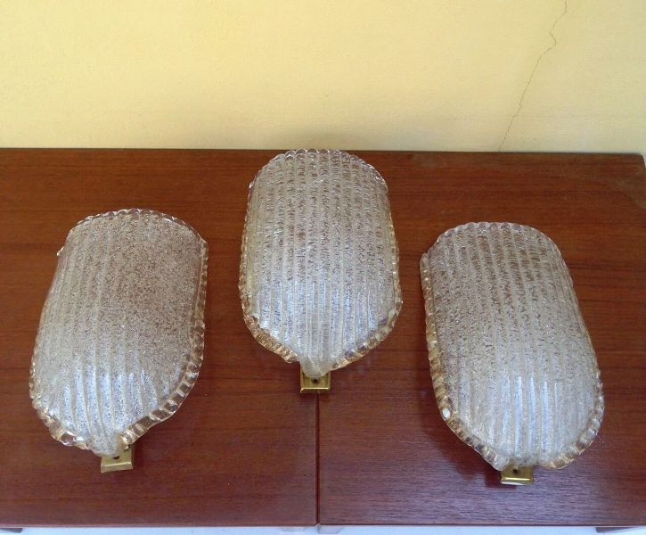 1950's Pair of  Barovier  Wall Lights