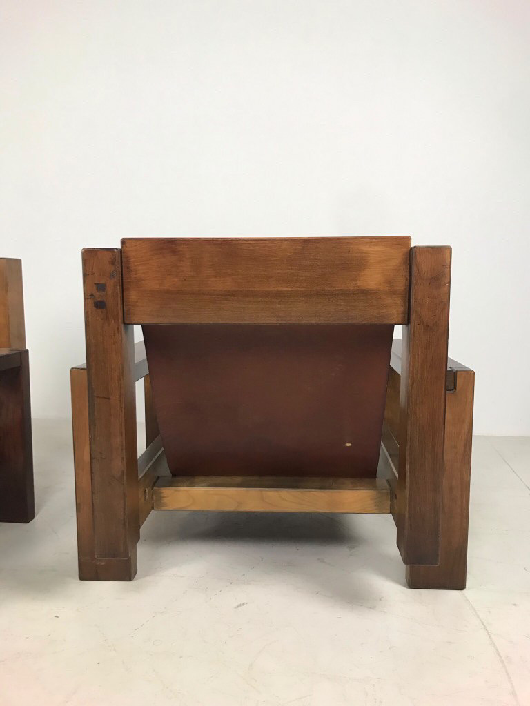 1970s Large Brutalists Armchairs 