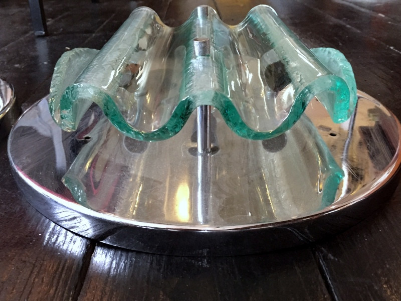 1970's Large Round Wall Lights