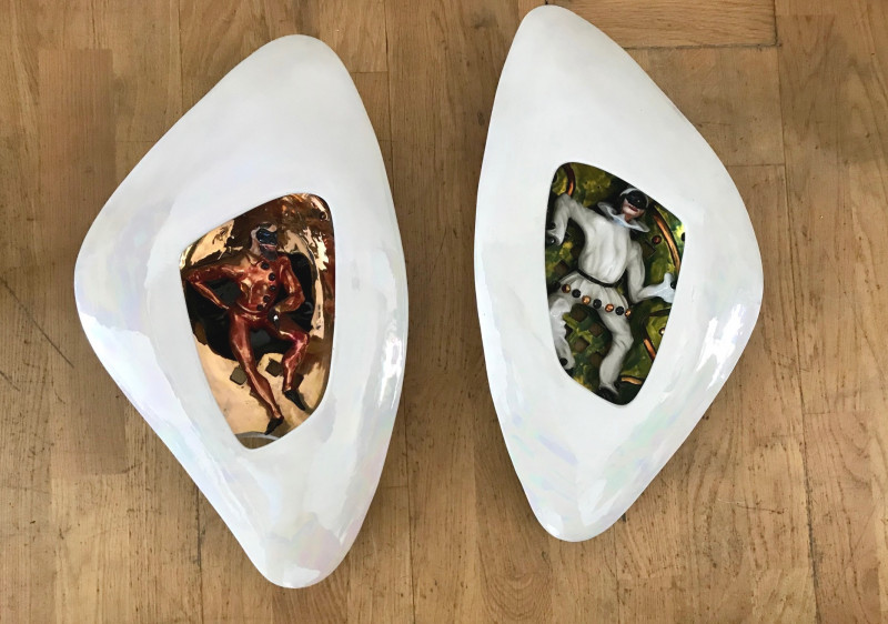 - Maschere -  WallLlights in Ceramic by Alcyone