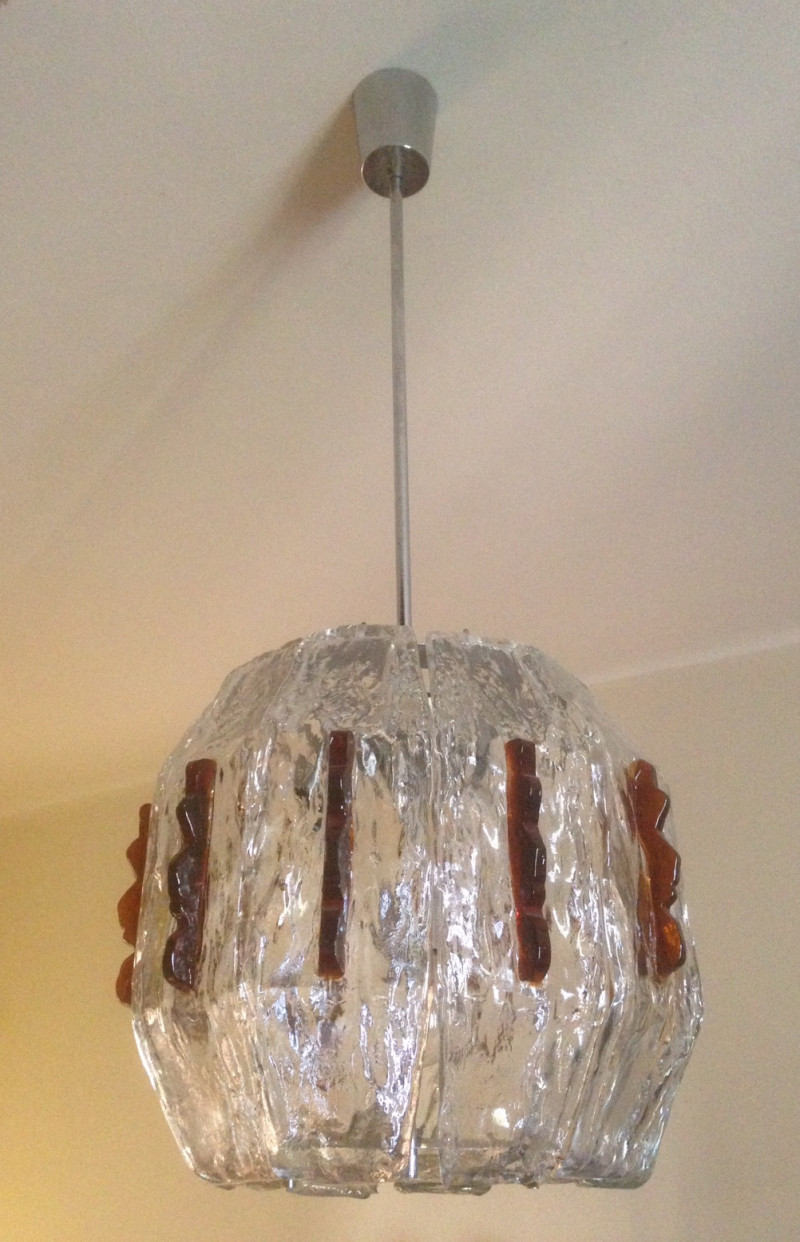 1970's Ceiling light attribute to  Mazzega 