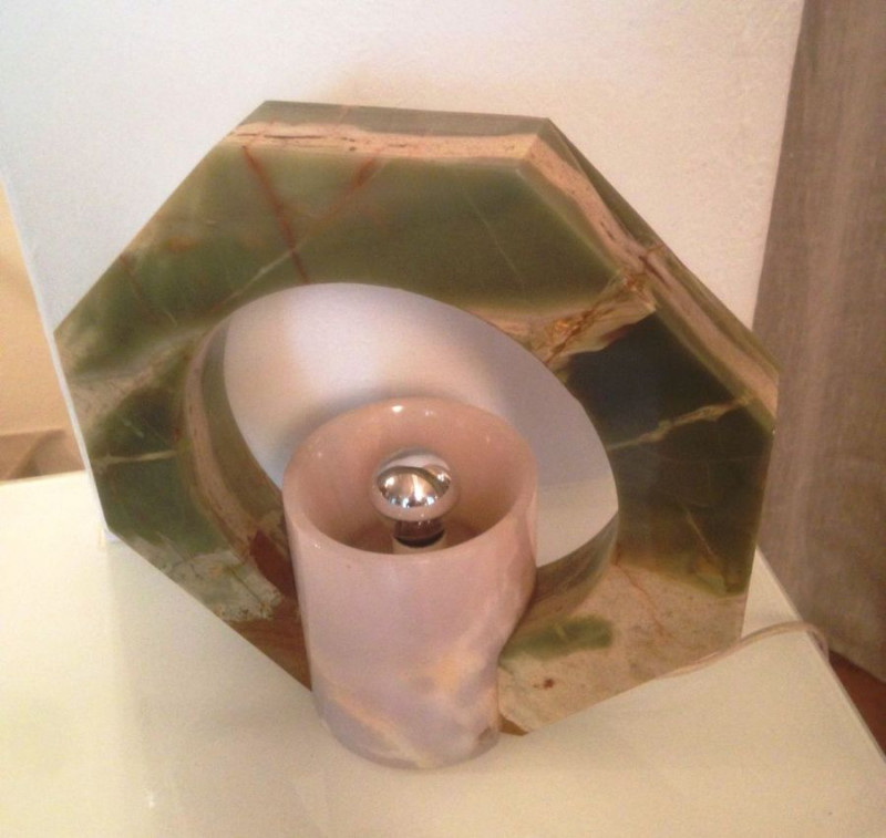 1960's Table Lamp in Onyx 