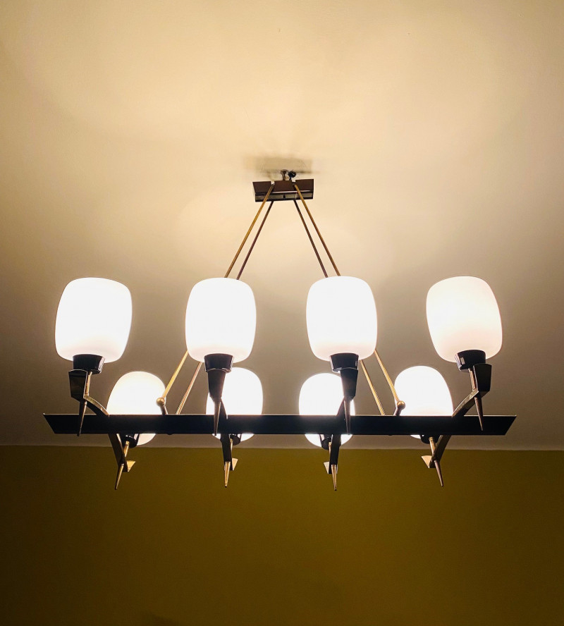 Mid Century French Cealing Light - Attr. to Maison Arlus