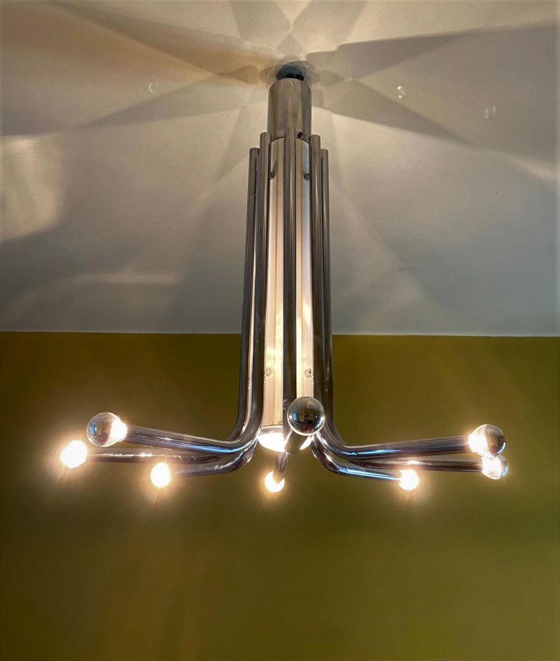 Late 1960s - Space Age - Italian Ceiling Light 