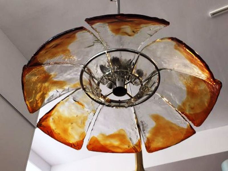 1970's Amazing Ceiling Light In The Style Of Mazzega  ON SALE AT € 1000.