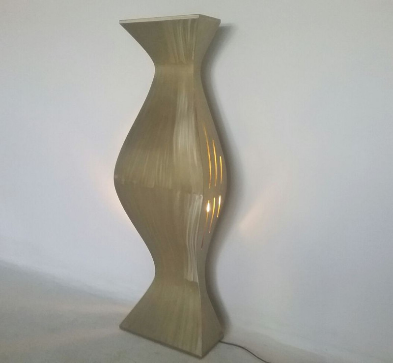 1990s Large Sculptural Painted Stainless Steel Floor Lamp    ITEM ON SALE £1350.