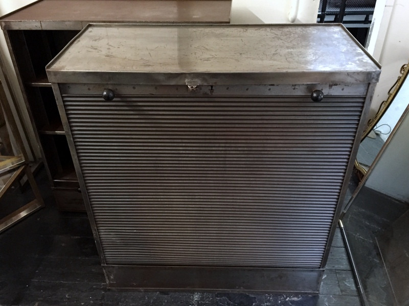 1940's Pair of French industrial rooltop cabinet