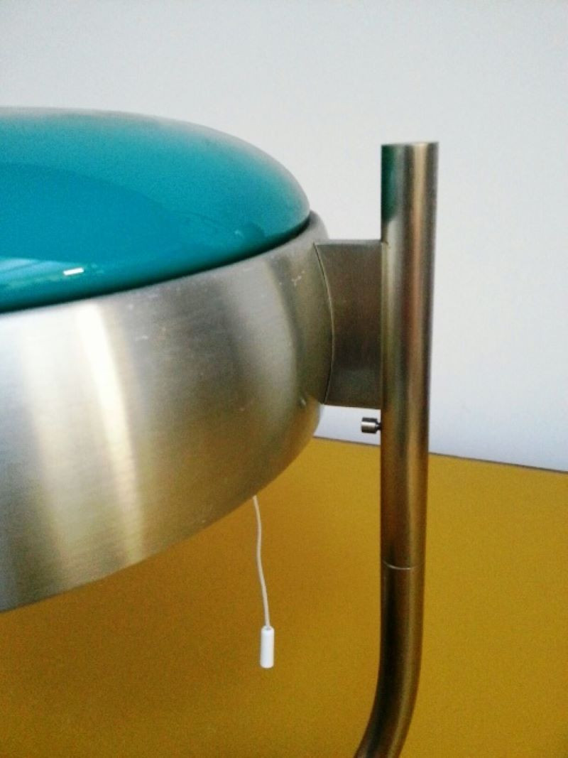 OSCAR TORLASCO "Mod 729" Table Lamp with Green Glass