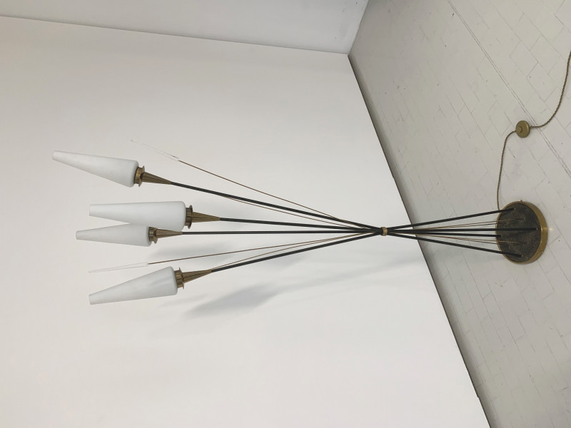 1950s French  Floor Lamp by Lunel  . Variation of model 660.