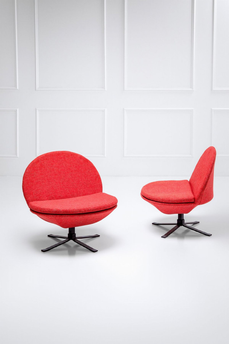 Rare late 50s - Olimpia - Swivel Armchairs by Leonardo Fiori