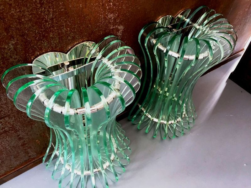 1970's Pair Of Wall Light By Velca