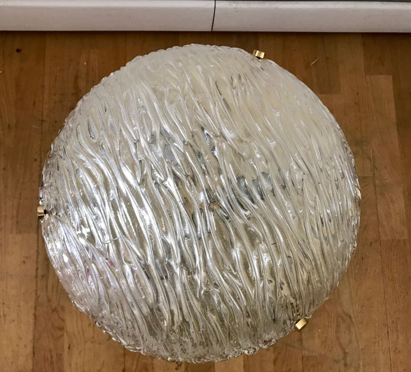 1960s Flush Mount by Toni Zuccheri for Venini