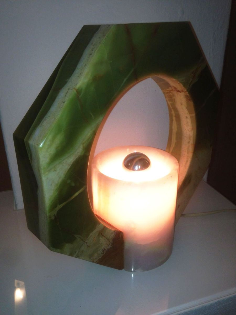 1960's Table Lamp in Onyx 