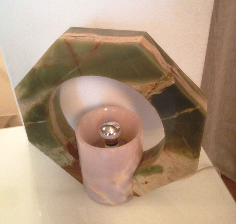 1960's Table Lamp in Onyx 