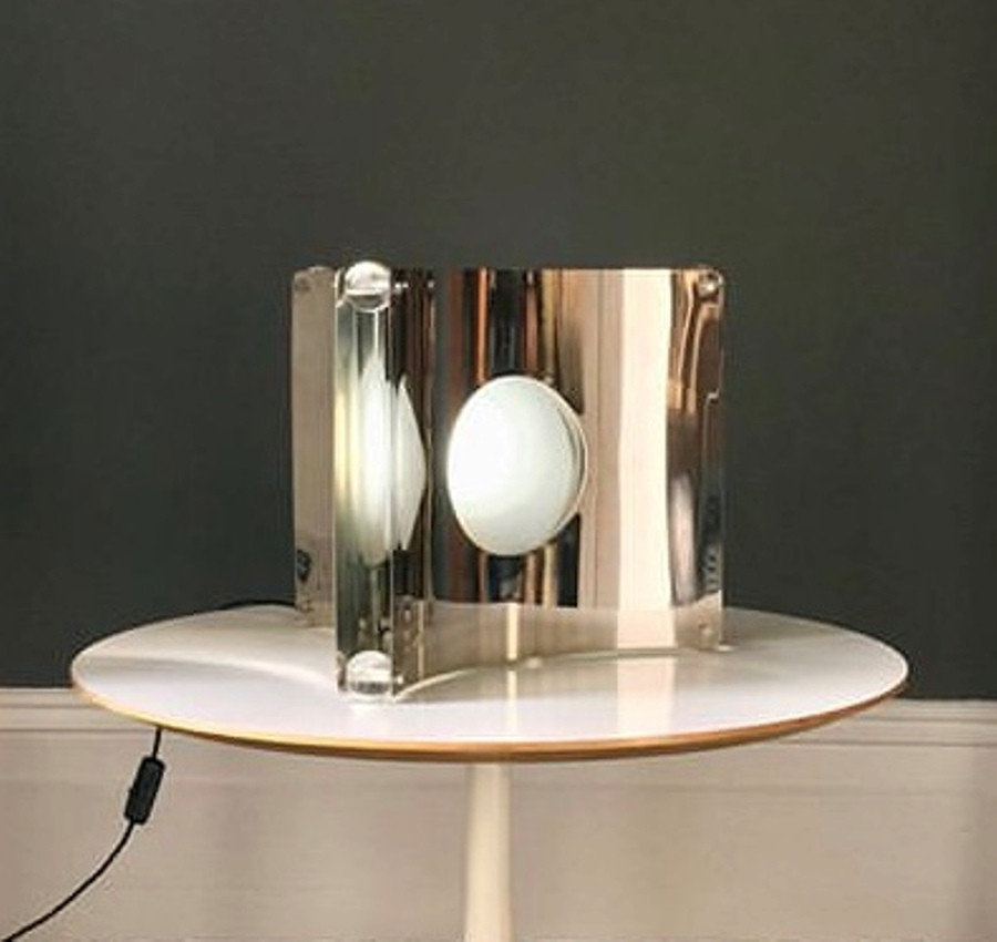 1960s - Taw - Chrome Table Lamp by Luigi Massoni 1960s - Taw - Chrome Table Lamp by Luigi Massoni