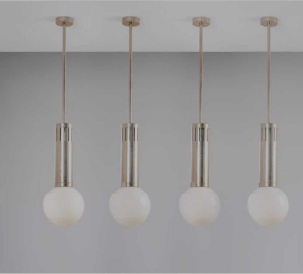 4 LARGE 1960S PENDENTS BY STILNOVO